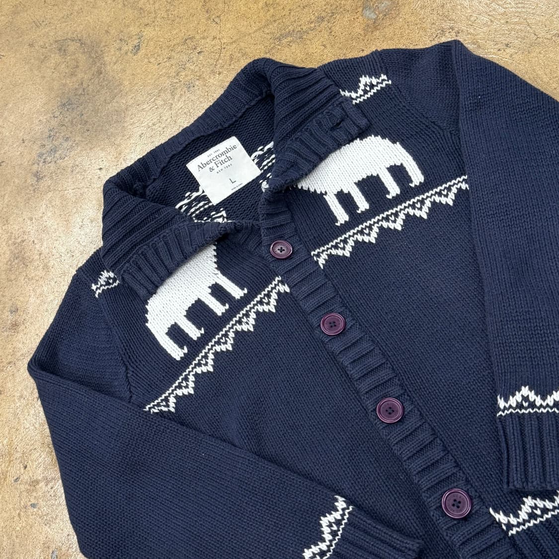 아베크롬비 네이비 모리 니트 가디건 상품이미지1