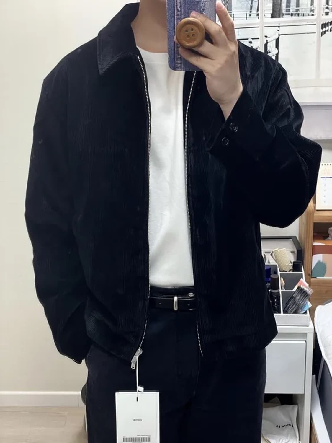 2)포터리 코듀로이 드리즐러 자켓 블랙 상품이미지2