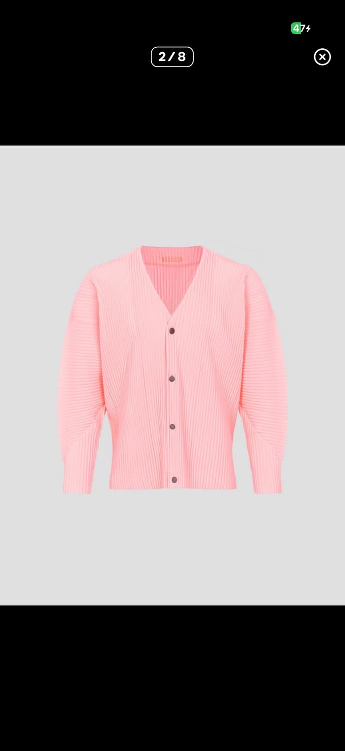 이세이미야케 옴므플리세 오버사이즈 브이넥 가디건 라이트 핑크 상품이미지3