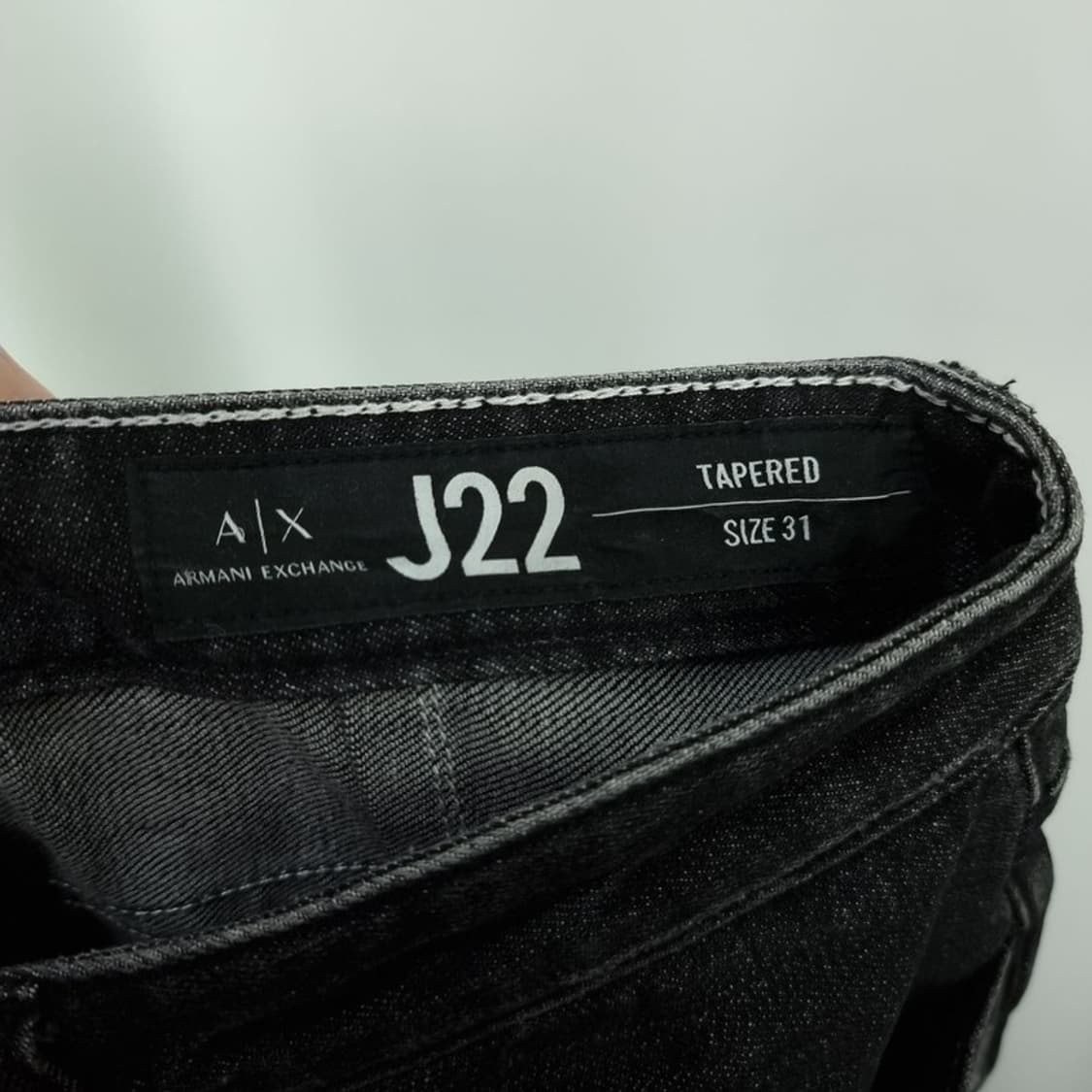 [아르마니] 슬림핏 흑청 블랙 데님 팬츠 P01516 상품이미지9