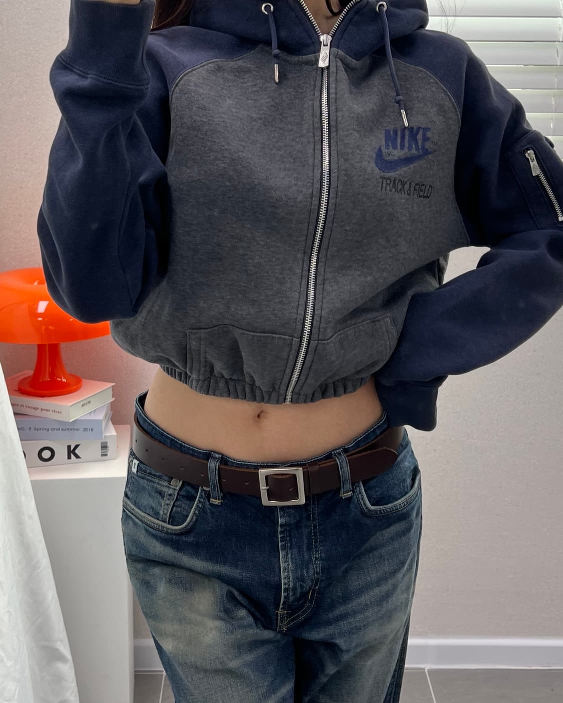 (WOMEN)나이키 크롭 후드-M1594 상품이미지1