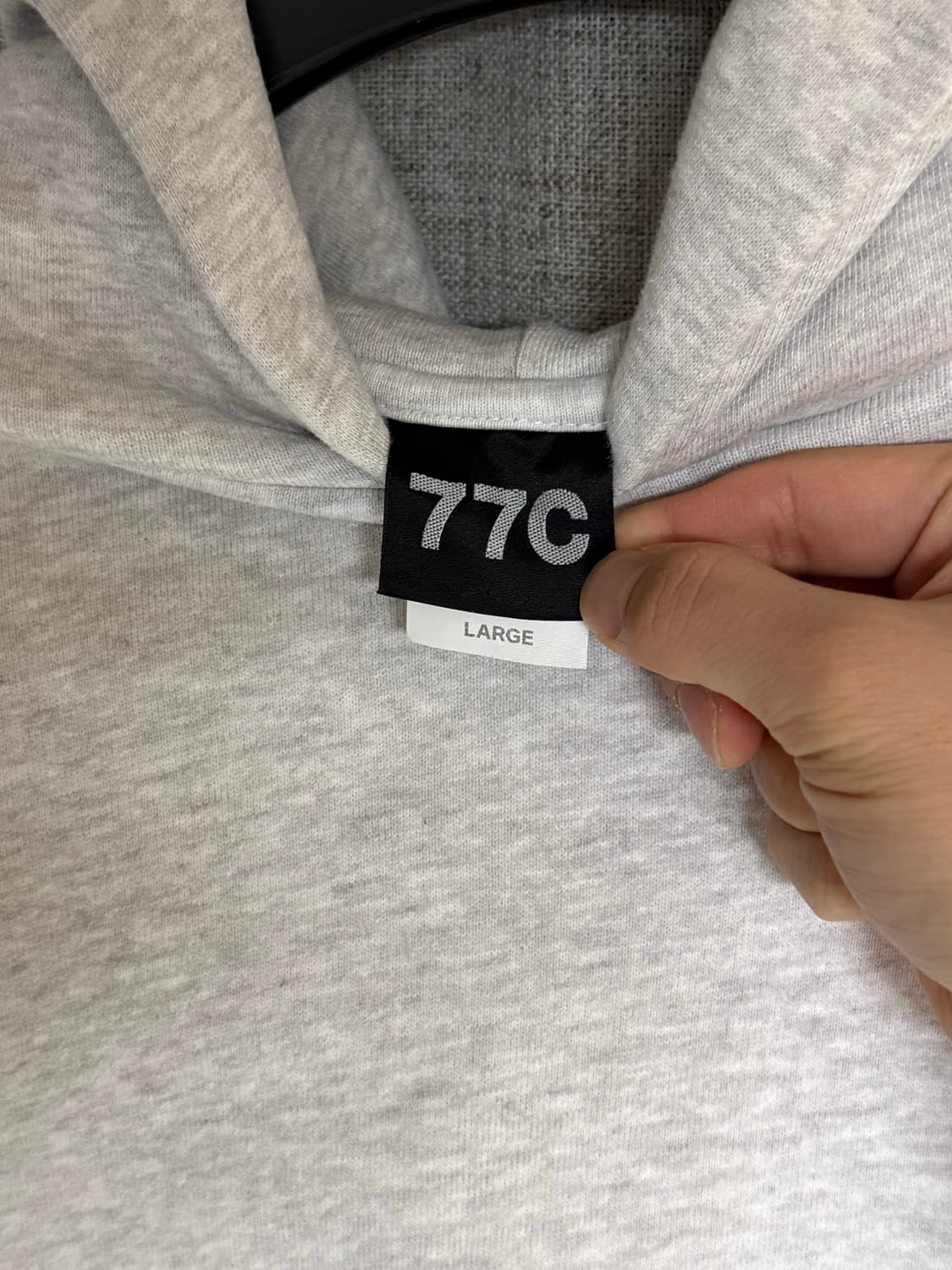 [L] 77C 맥시멈 후드티 그레이 상품이미지4