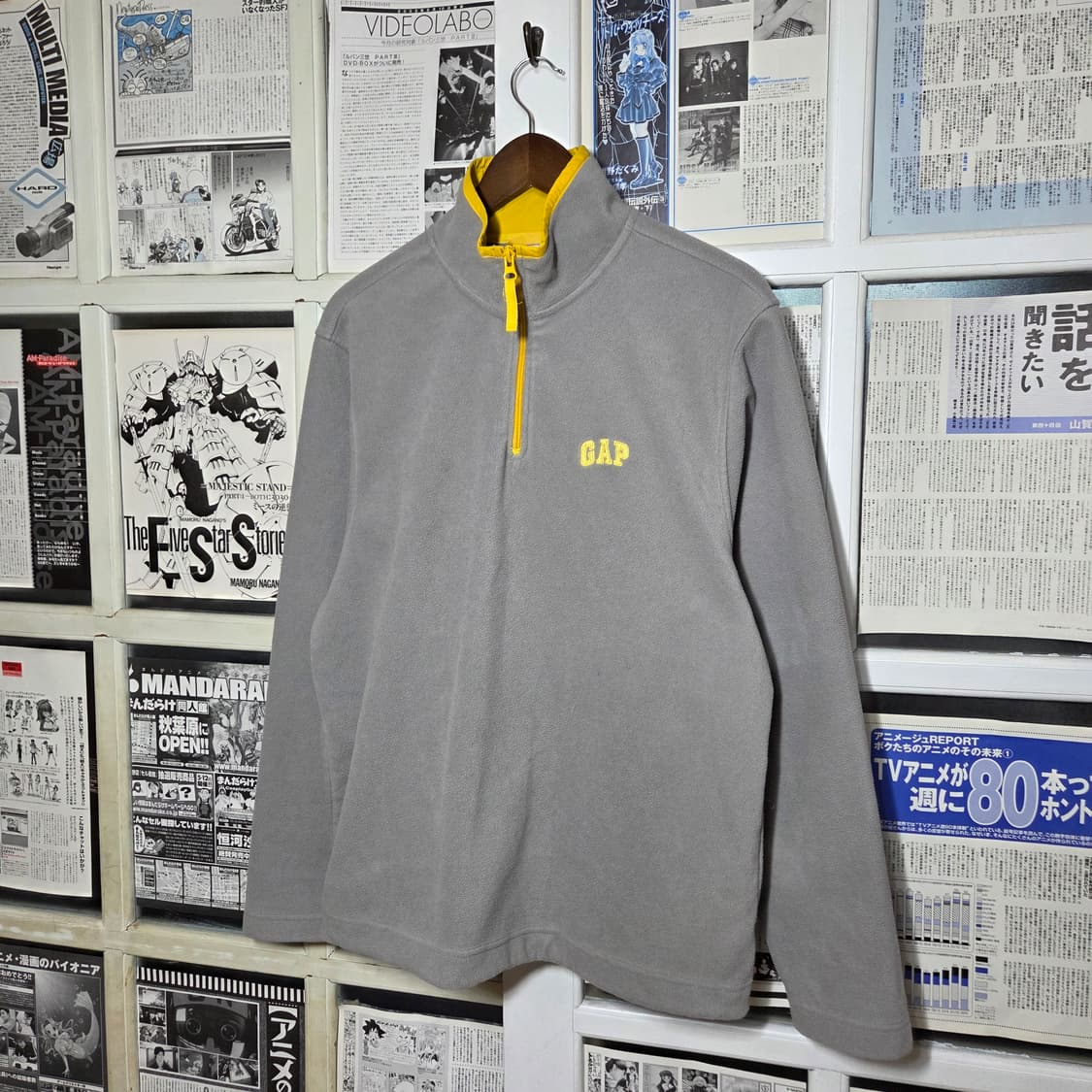 갭 빈티지 연그레이 후리스 반집업 아노락 맨투맨 상품이미지1