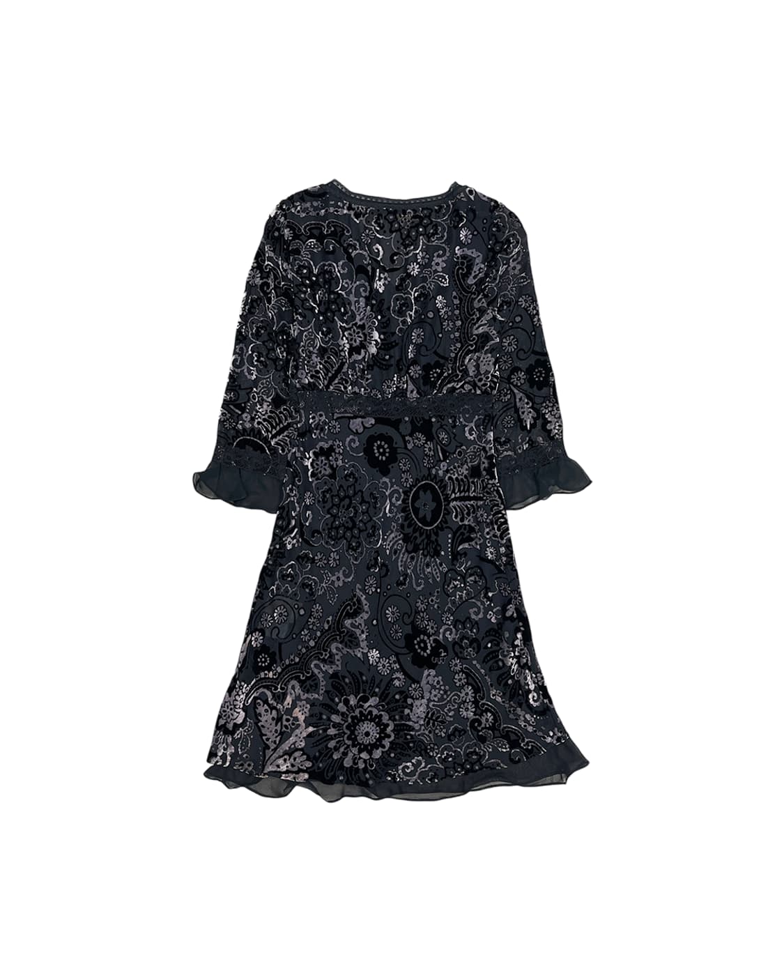 존 갈리아노 00s 레이스 디테일 벨루어 원피스 상품이미지5