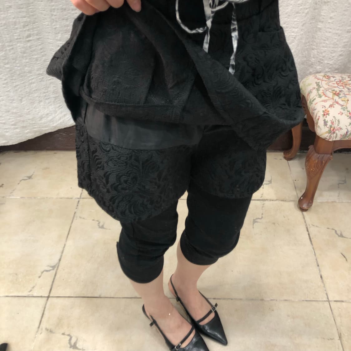 Noir jacquard skirt pants 상품이미지7
