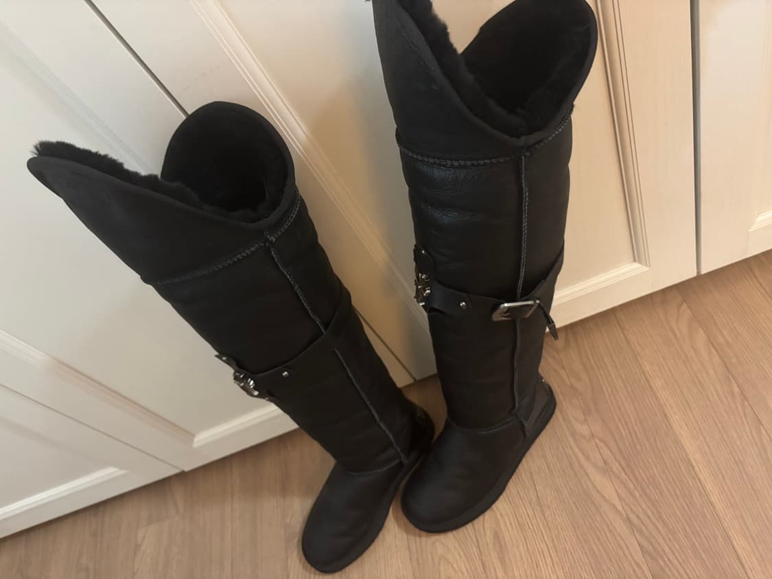 상태최상 호주 컴뱃 양가죽 양털 니하이 롱부츠 어그부츠 235,240 상품이미지6