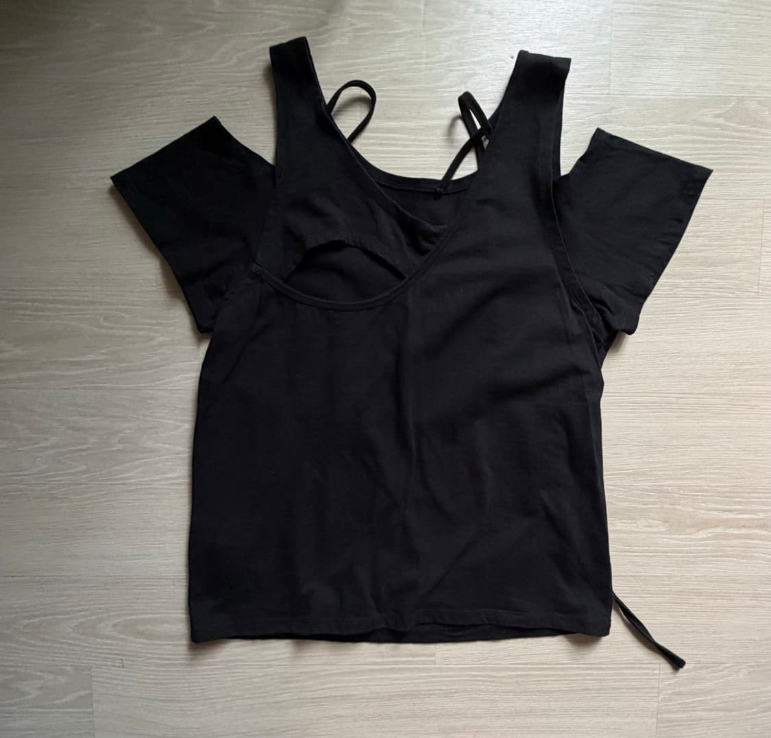 NACHE  오프숄더 반팔 BARE PRINTED T-SHIRT 상품이미지3