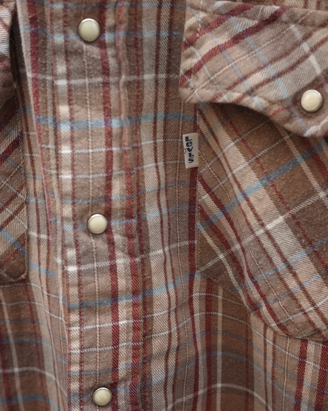 70s Levi’s 체크 플란넬 웨스턴 셔츠 상품이미지4