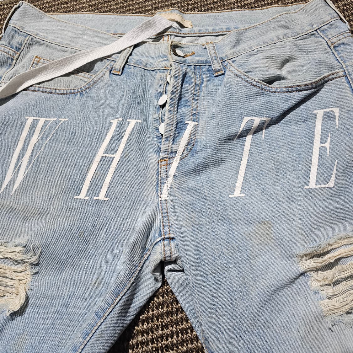 Off white 워싱 데님 팬츠 32 상품이미지3