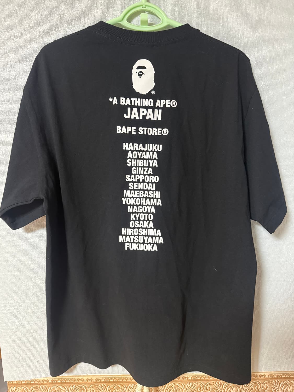 베이프 재팬 에이프 헤드 티셔츠 블랙 xl사이즈 상품이미지2