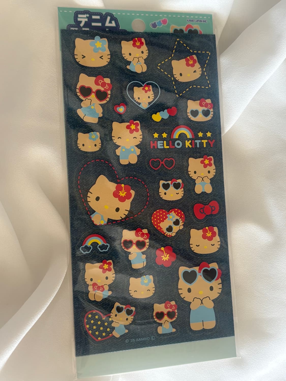 산리오 헬로키티 태닝키티 데님 스티커 상품이미지1