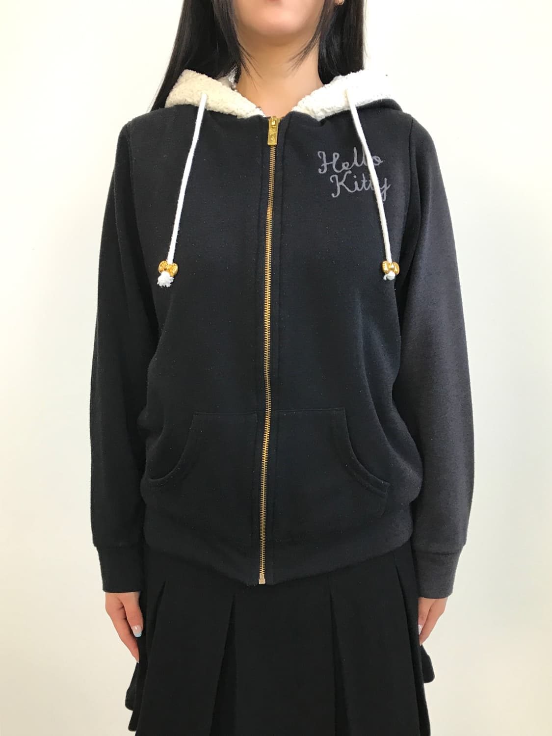 Hello Kitty Y2k Patch Zip-Up Hoodie  상품이미지3