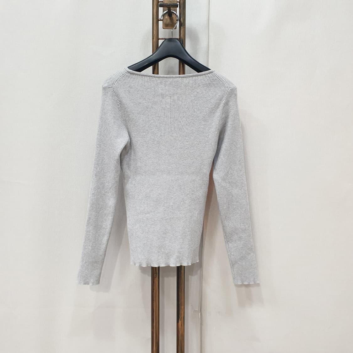 MONGDOL몽돌 스퀘어넥 골지 니트 탑 상품이미지3