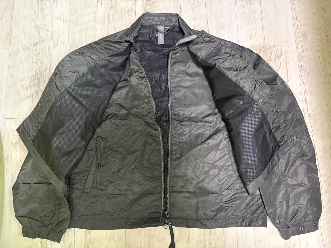 [M] 언어펙티드 레이어드 피셔맨 크링클 자켓 블랙 새상품 상품이미지2