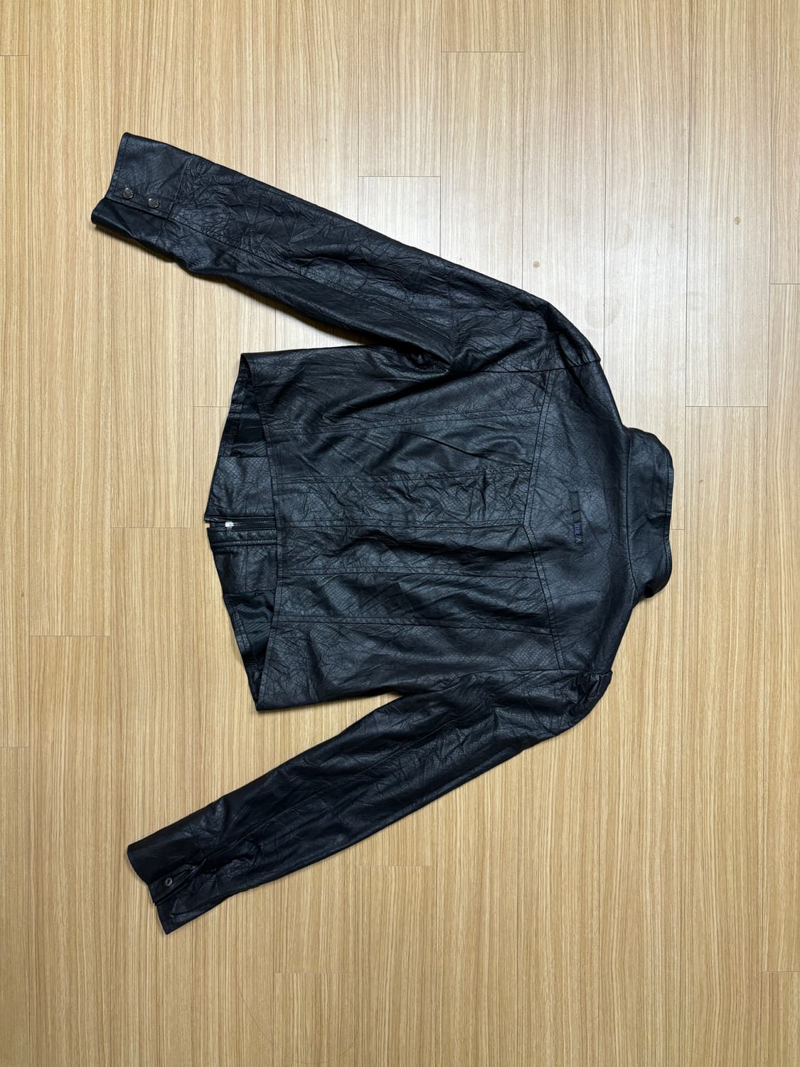 라이더 크롭 레더자켓 상품이미지4