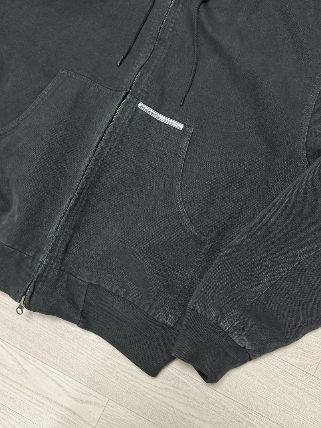 디스이즈네버댓 오버다이드 후디드 재킷 블랙 S 상품이미지3