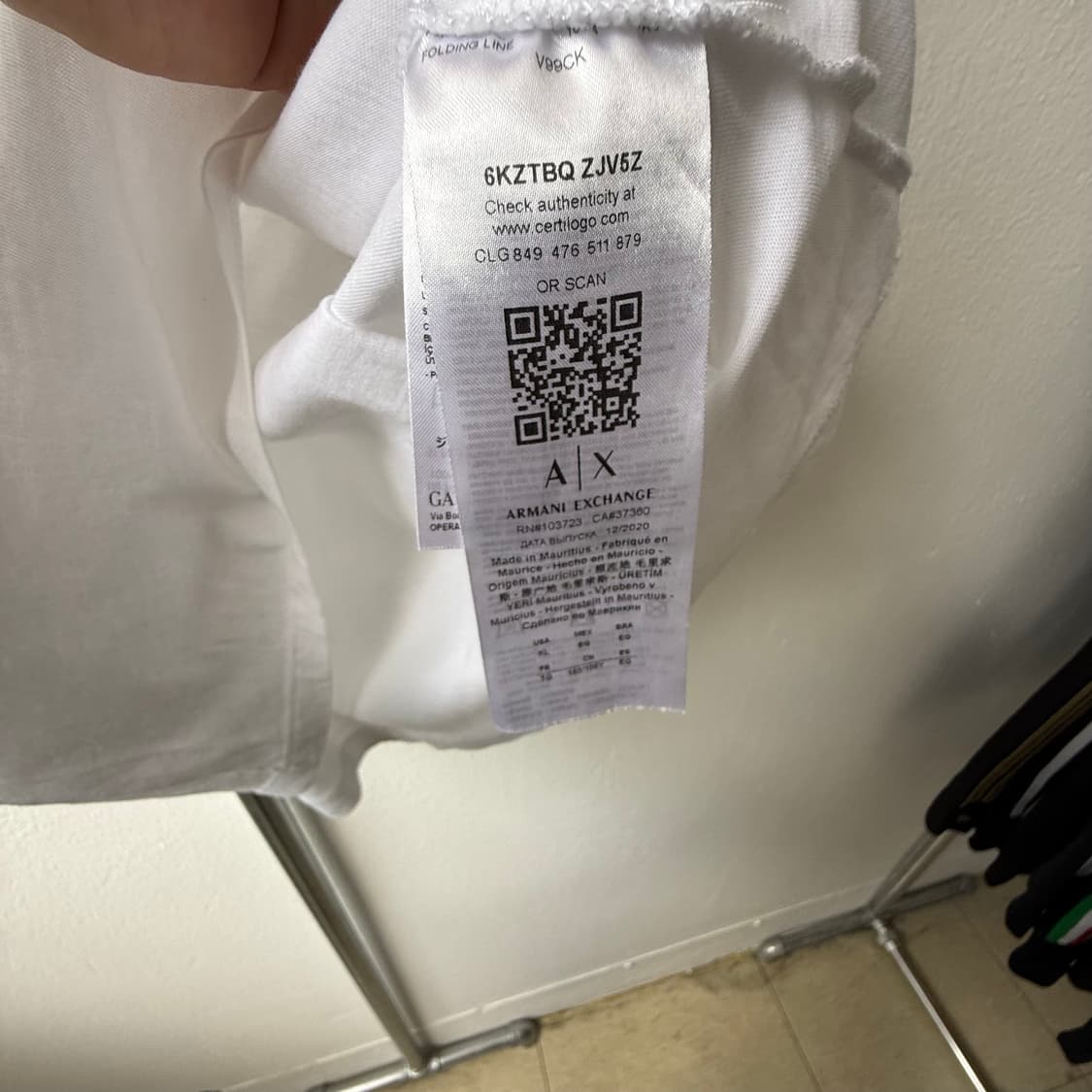 [XL] 아르마니 익스체인지 A|X 로고 반팔티 상품이미지4