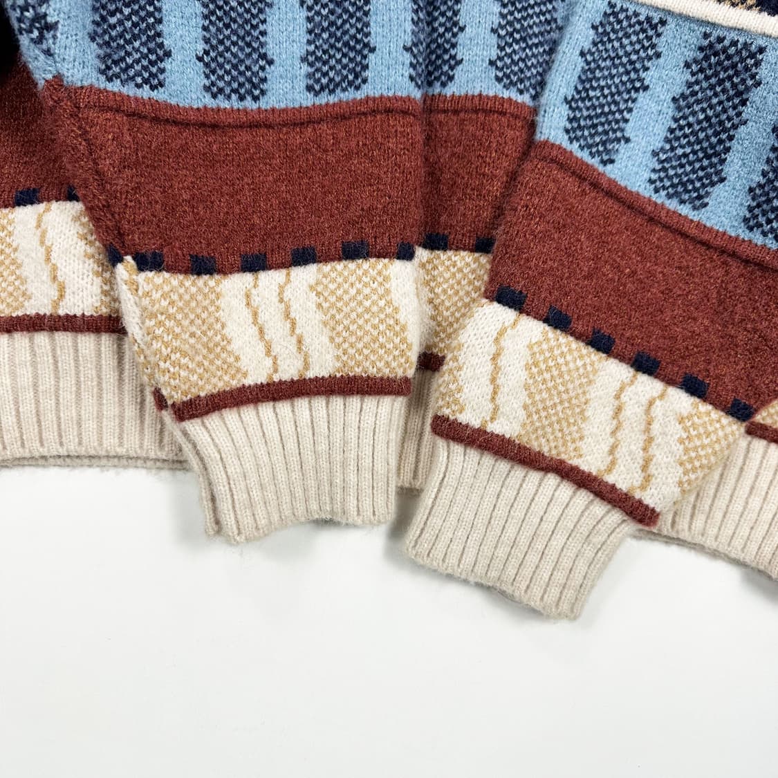 VTG 빈티지 노르딕 아가일 패턴 니트 (M) 상품이미지4