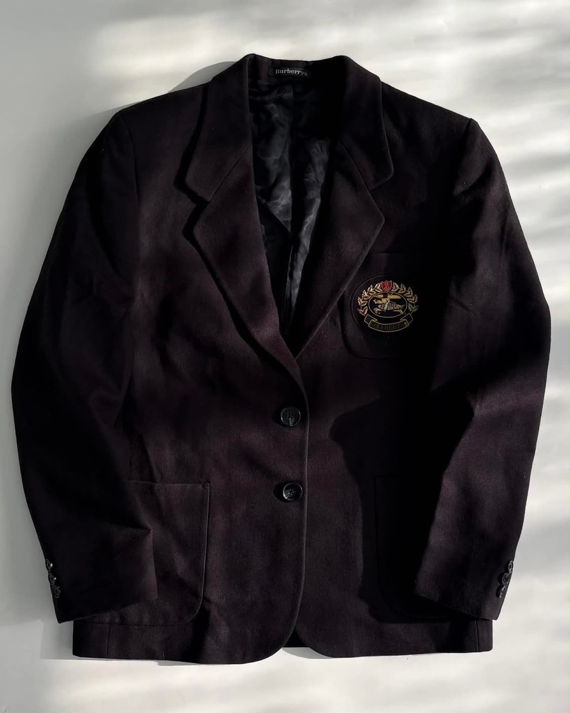 버버리 프로섬 블랙 크레스트 와펜 투버튼 울 블레이져 상품이미지1