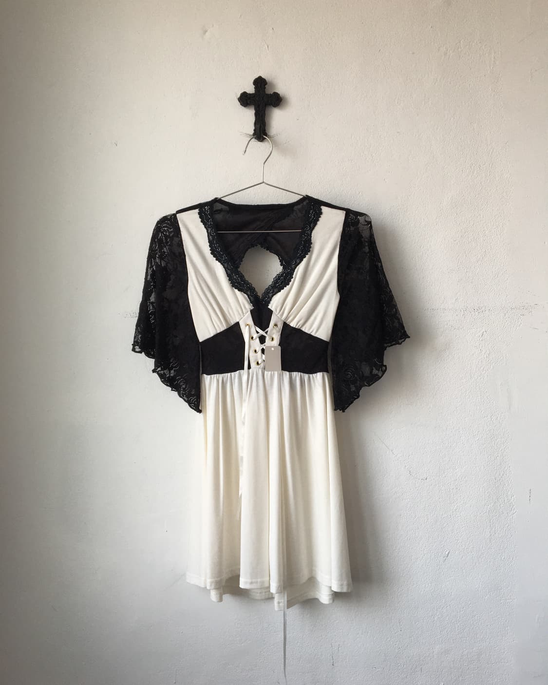 Lace point lace up onepiece 상품이미지2