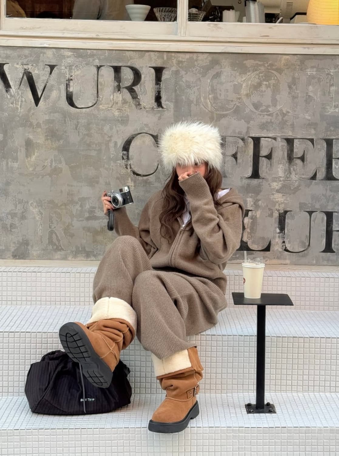 ERA 이알에이 캐시미어 니트 셋업(후드집업 + 팬츠) 상품이미지1