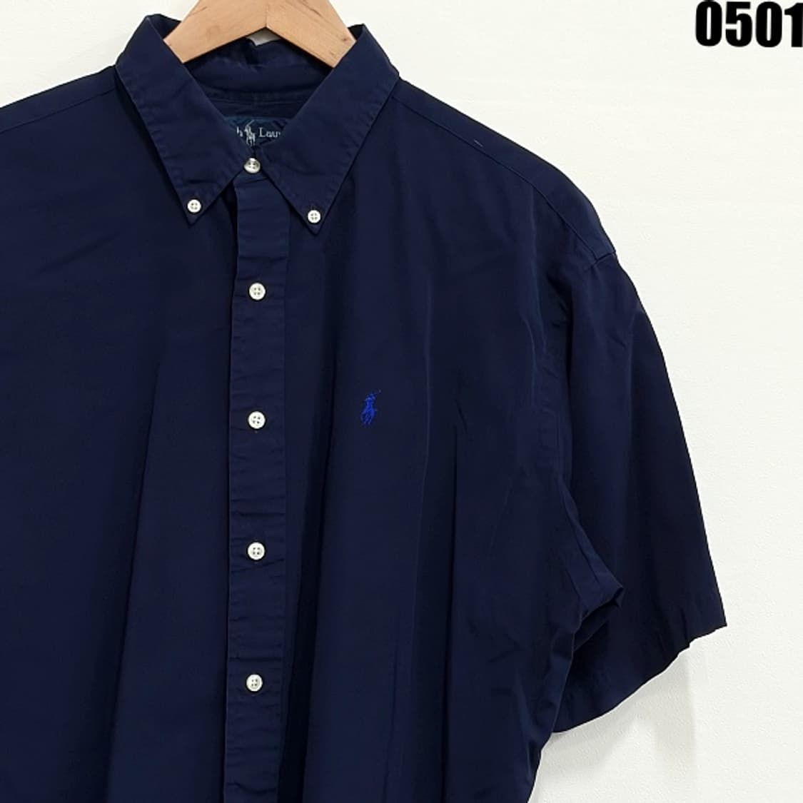 폴로 랄프로렌 BLAKE 네이비 반팔 셔츠 XL 0501 상품이미지2
