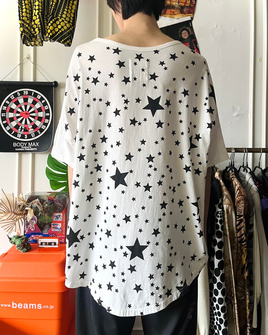 00s Vintage Star Patchwork & Printed T 상품이미지3