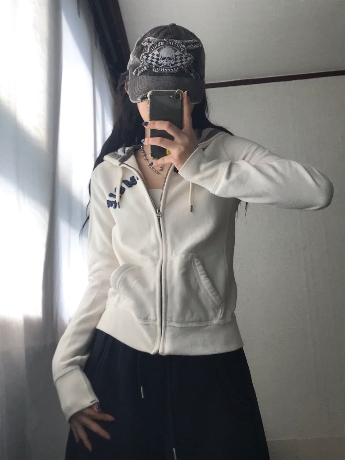 아베크롬비 아이보리 딱붙핏 후드집업 상품이미지7