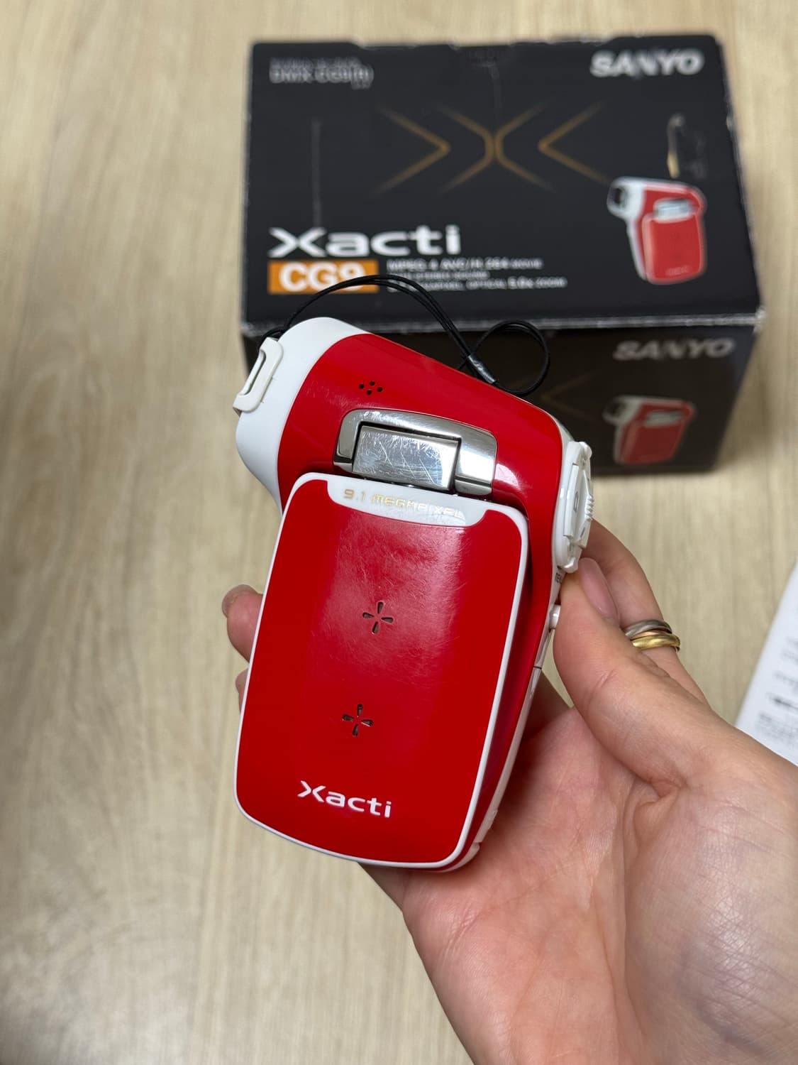 미품레어🍓 산요 작티 cg9 레드 풀박스 상품이미지5