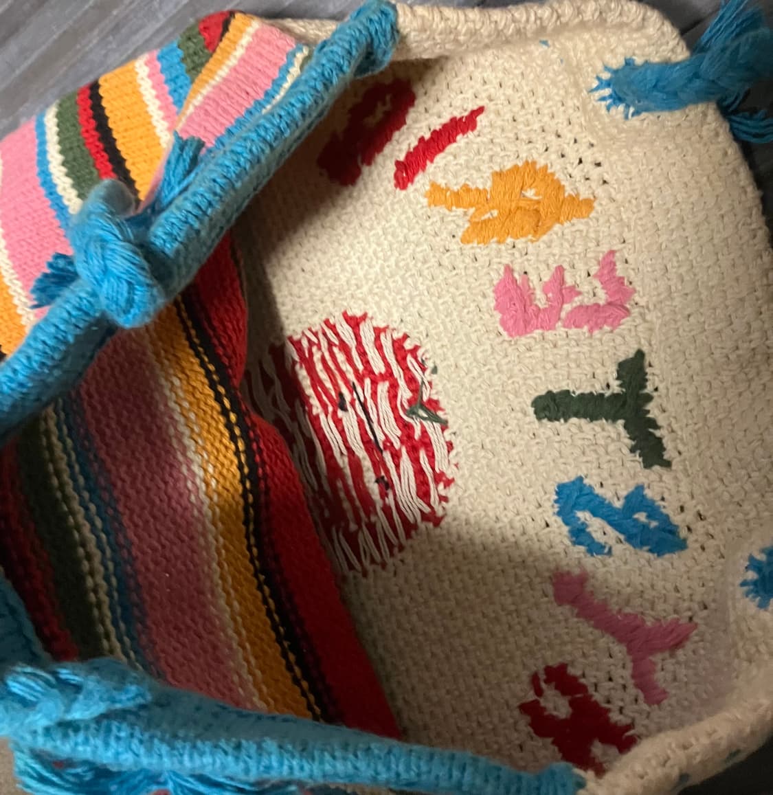 Handmade knitted tote bag 상품이미지3