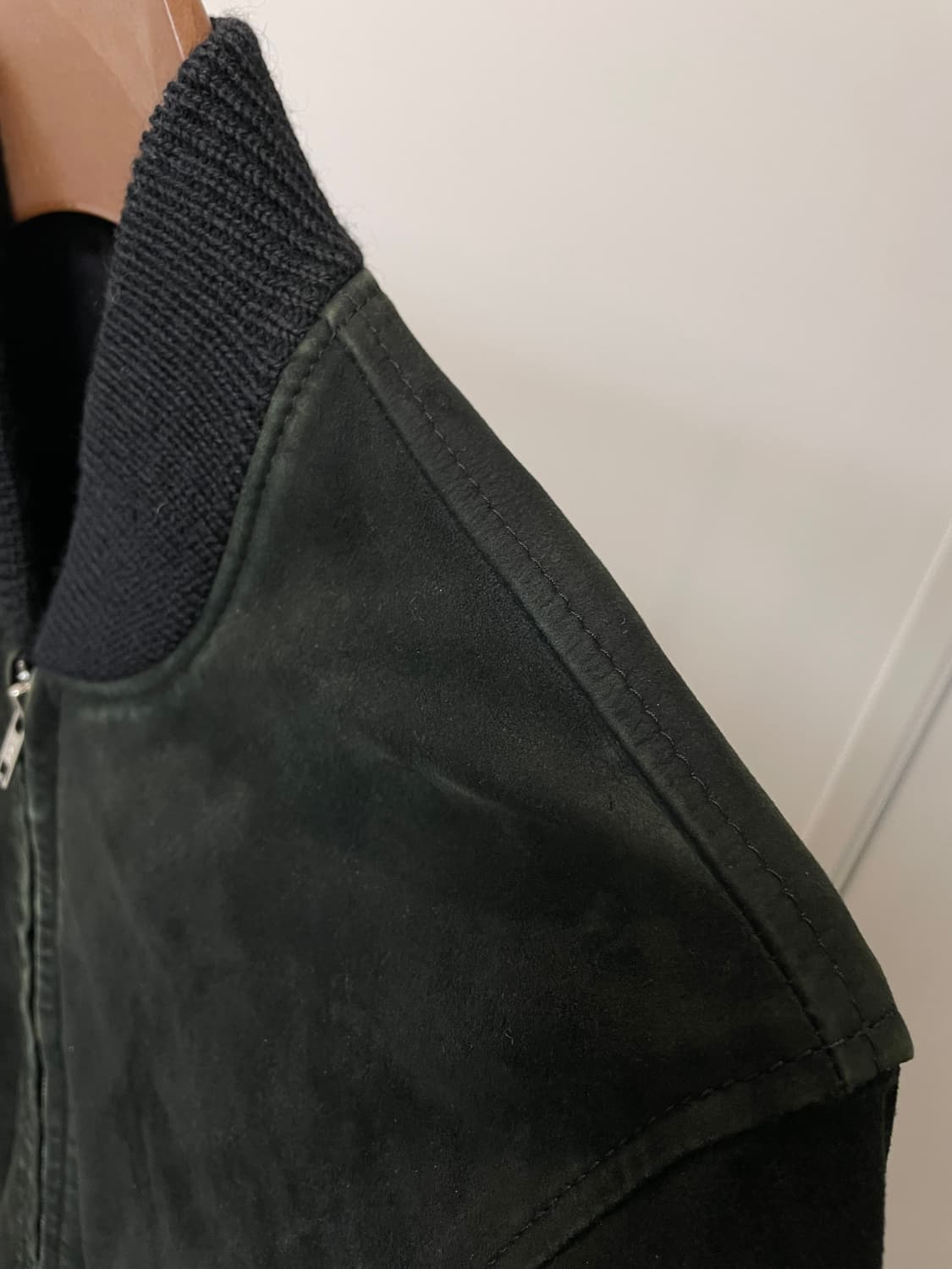 (M) jpn 딥그린 스웨이드 블루종 자켓 상품이미지7