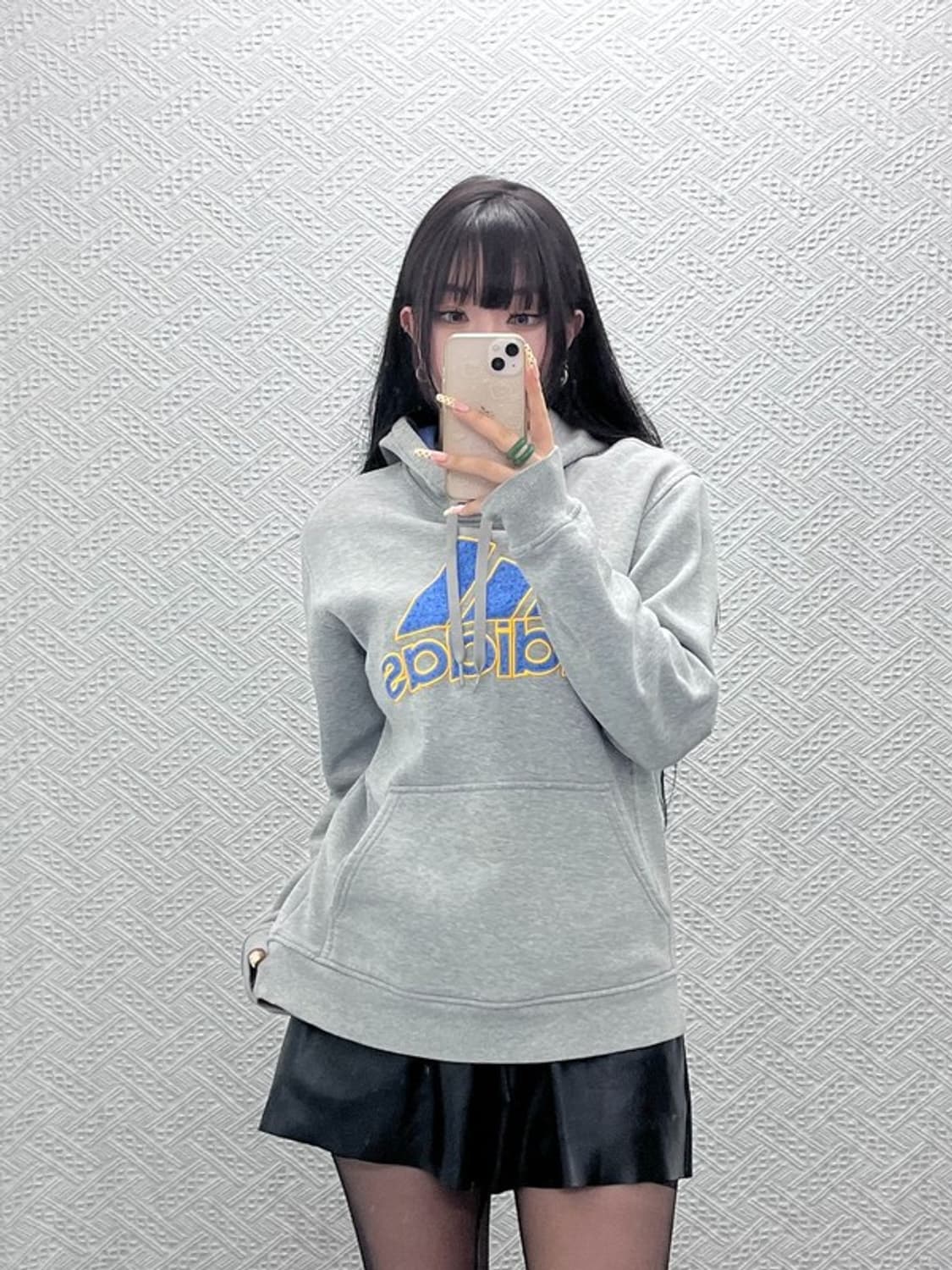 아디다스 빈티지 레트로 00's Y2K 배색 후드티 M C10054 상품이미지2