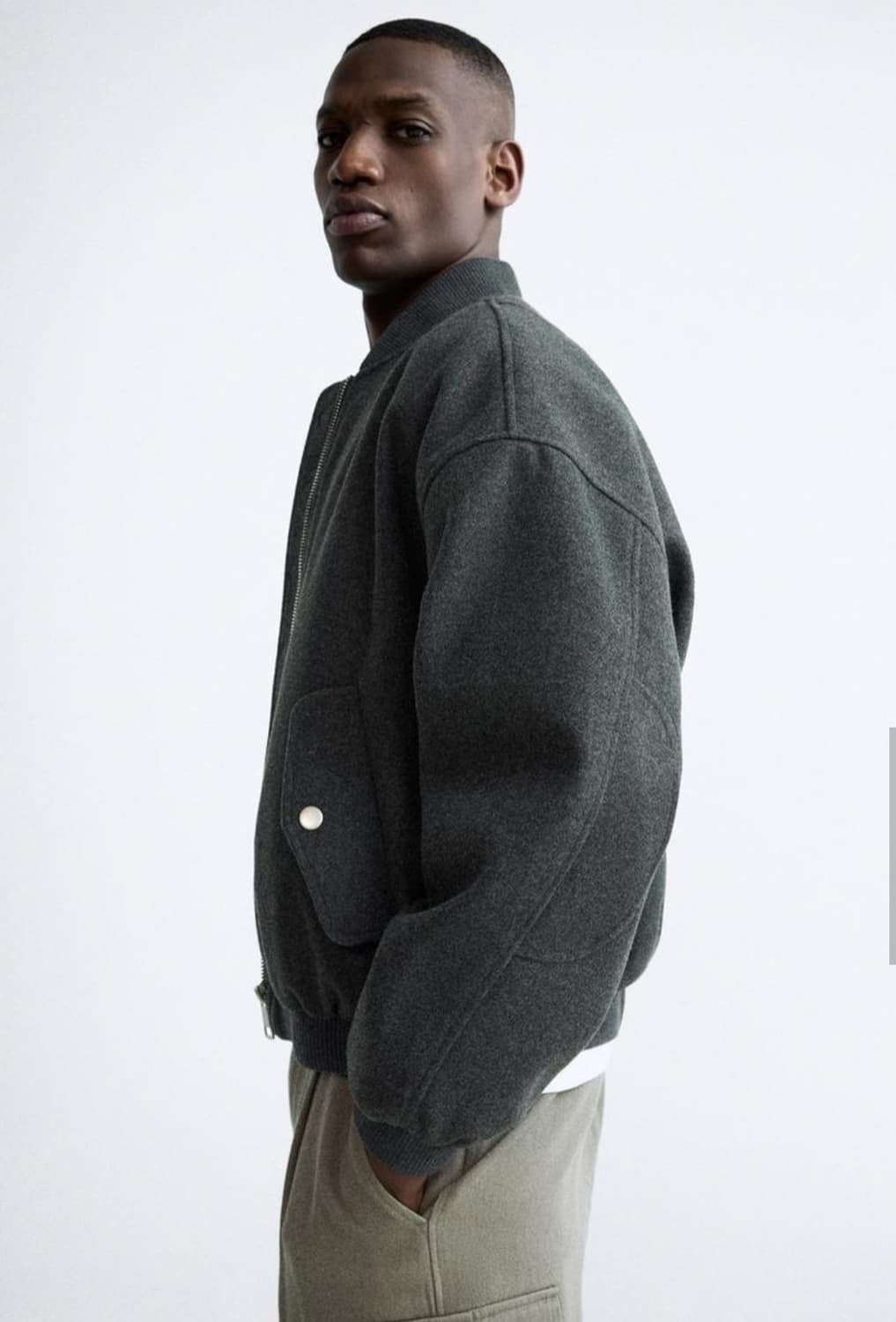 자라 울 봄버 항공자켓 M 상품이미지5