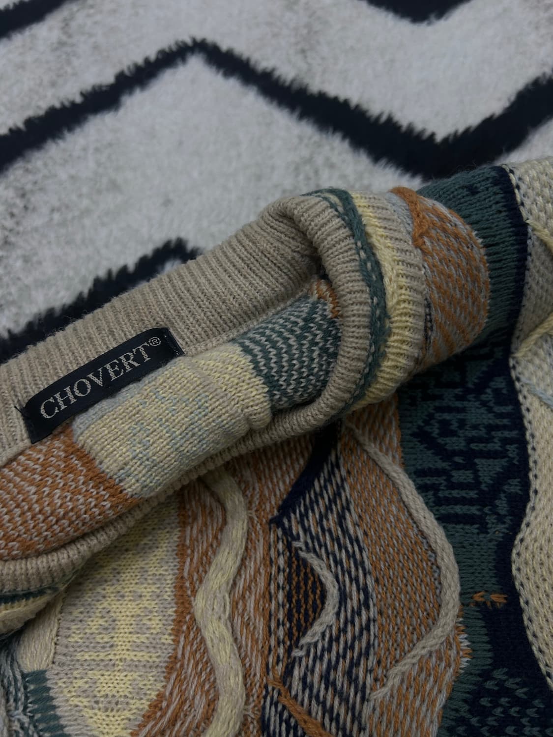 [실측L]Chovert 빈티지 케이블 니트 상품이미지4