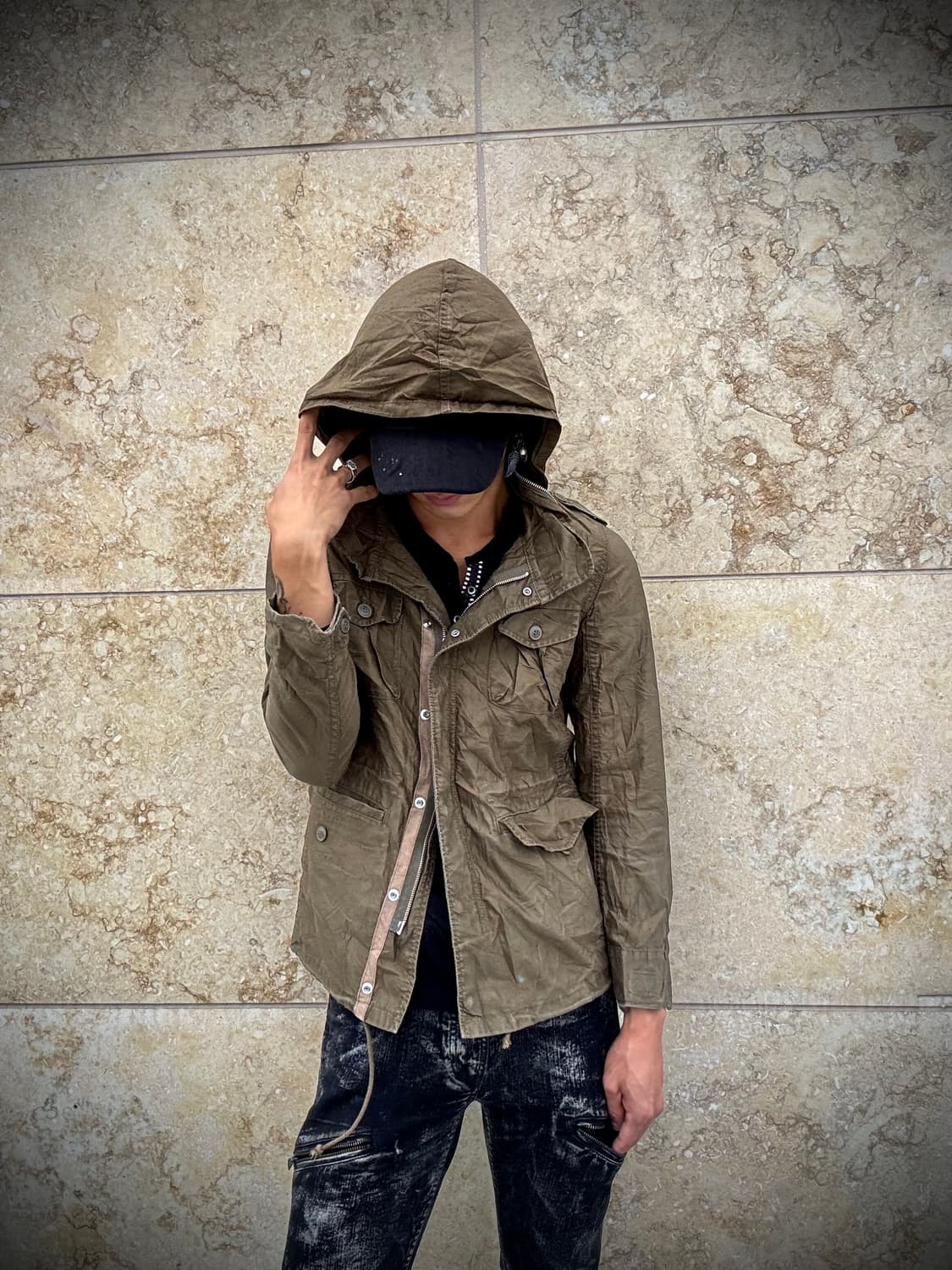  00’s Grunge Design Bono-Hoodie Multi Po 상품이미지8