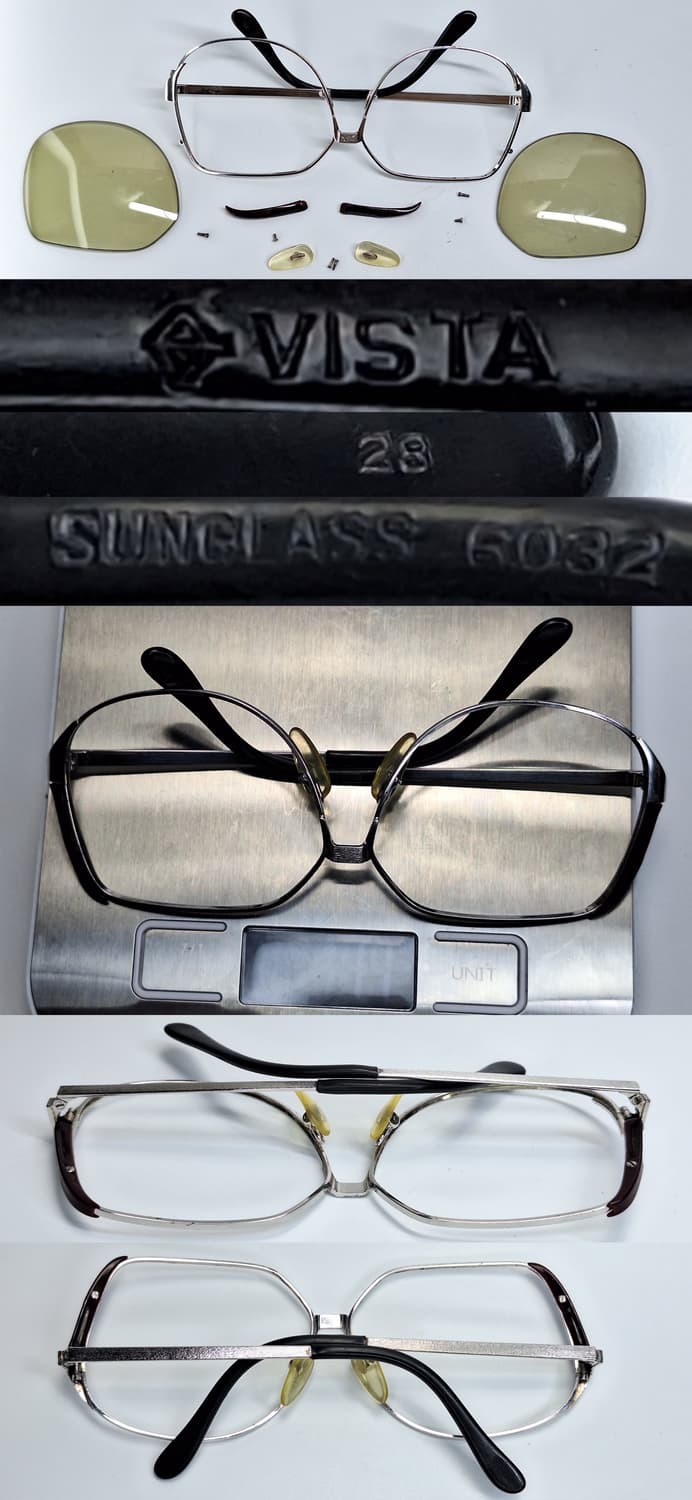 80s 일본 빈티지 Vista 비스타 6032 스플릿 브로우라인 안경테  상품이미지6