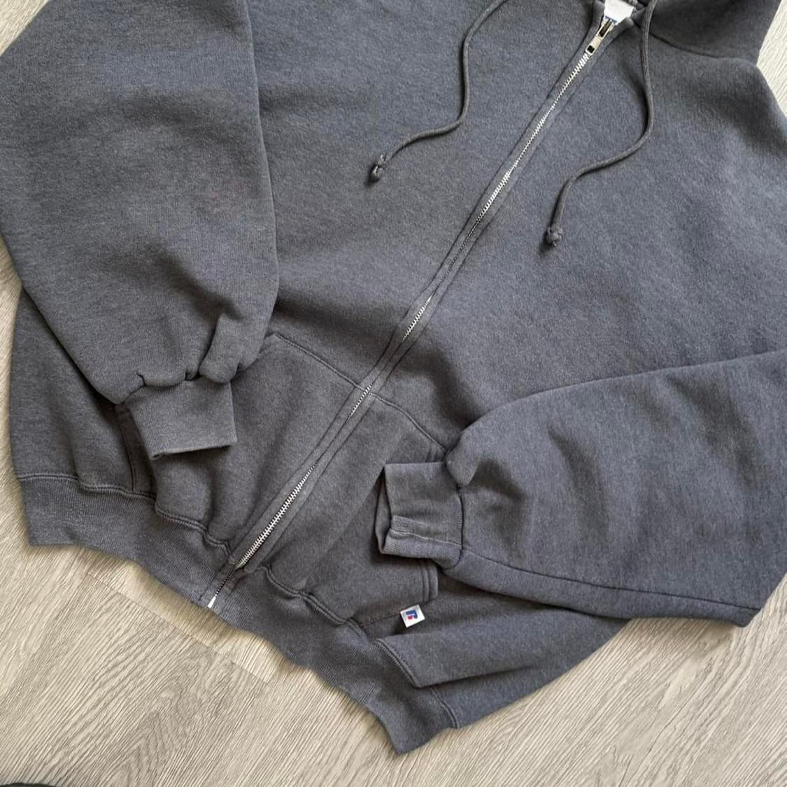  90s 러셀 애슬레틱 후드집업 그레이 상품이미지2