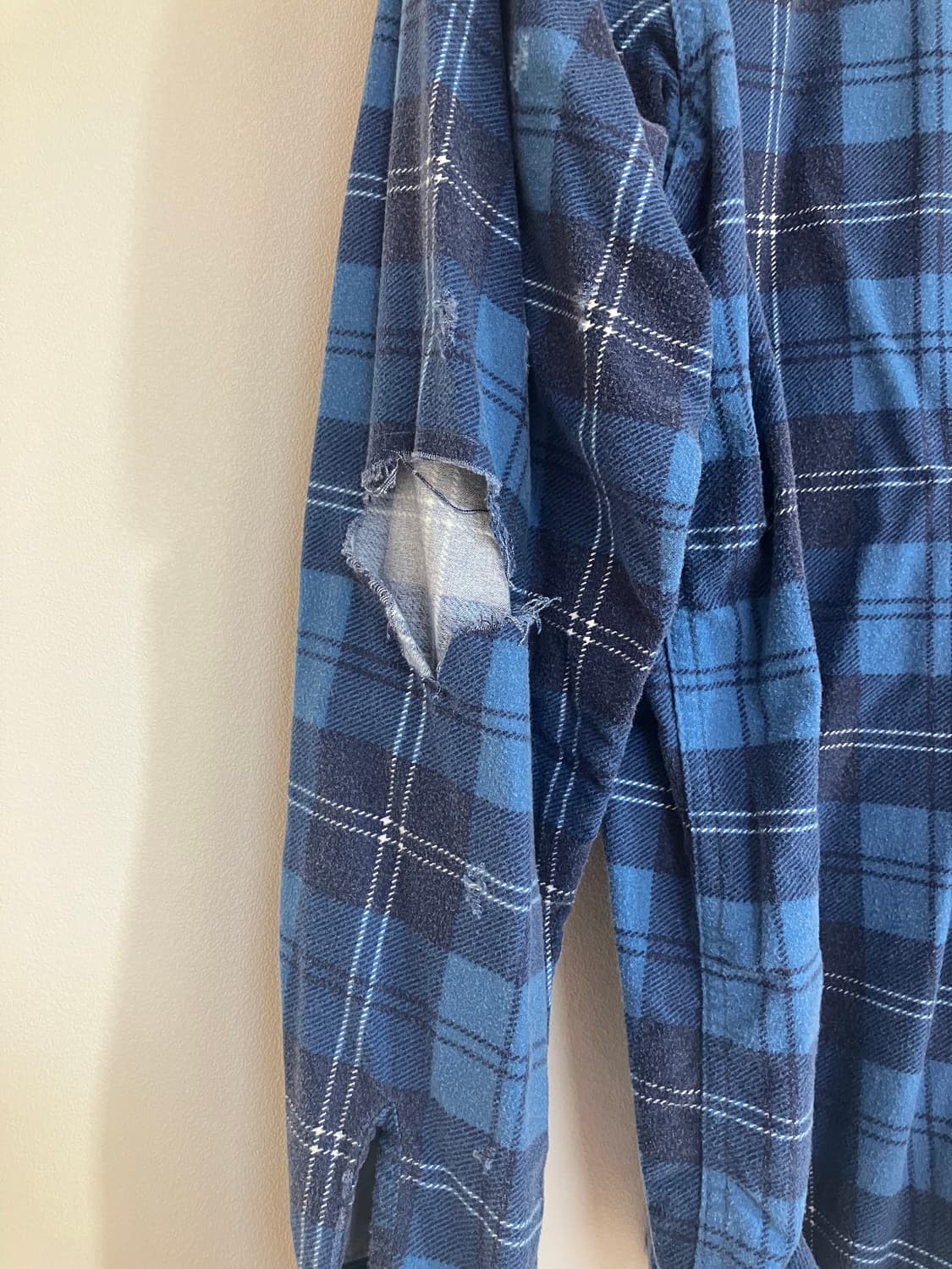 언유즈드 데미지 체크 셔츠 4사이즈 상품이미지3