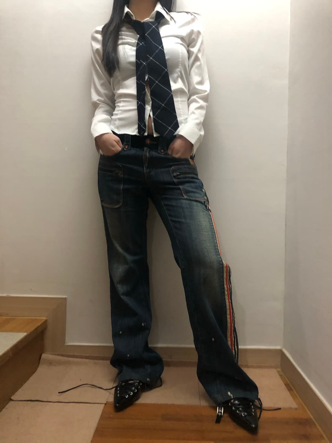 빈티지 EXR 데님 패치 팬츠 상품이미지8