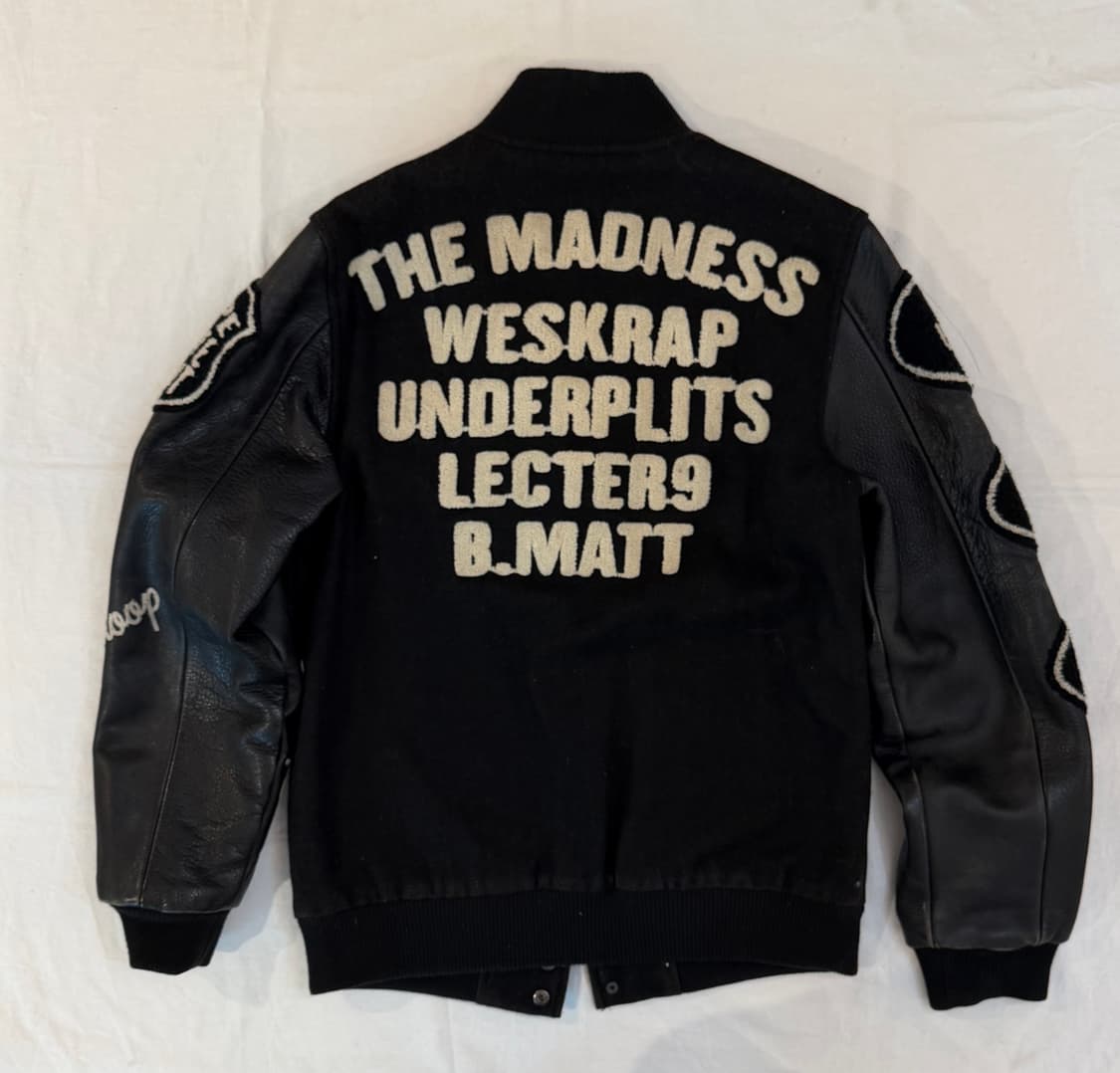 For The Boys Madness 캐시미어 가죽 바시티자켓 상품이미지5