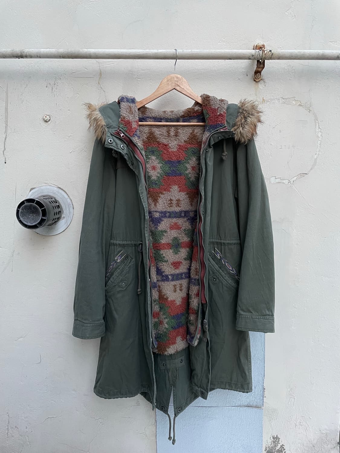 치치카카 피쉬테일 파카, 올리브 L 상품이미지3