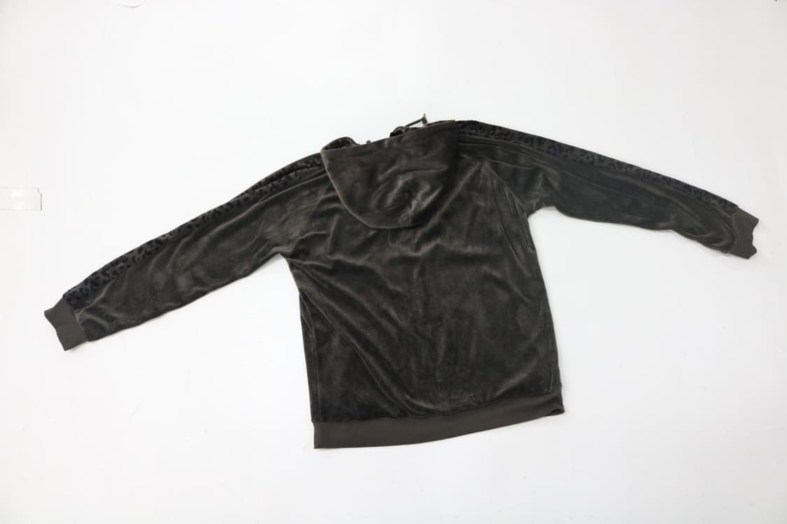 kissmark 키스마크 빈티지 레오파드 사이드라인 벨로아 후드 집업 L 상품이미지7