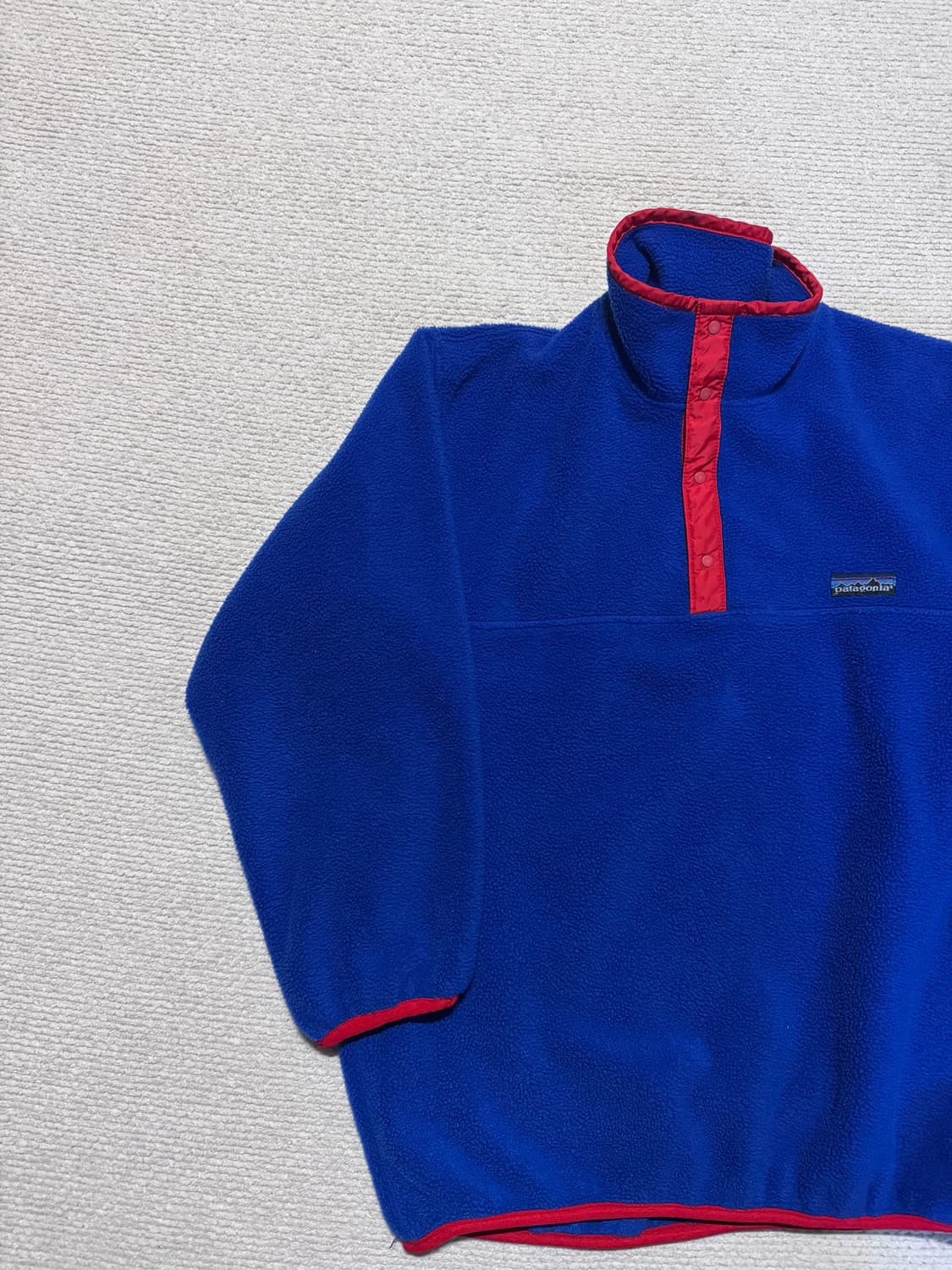 90s USA 파타고니아 신칠라 플리스 네이비/레드 M 상품이미지5