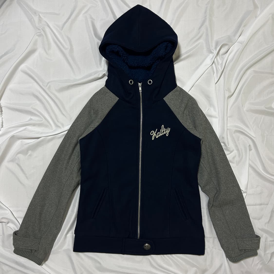 빈티지 울 모직 후드 자켓 상품이미지6