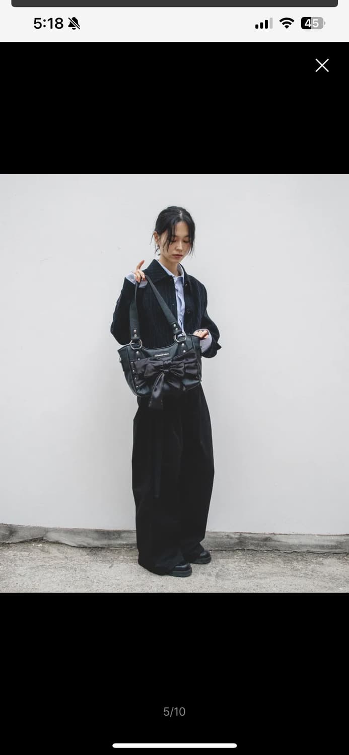 이우가마카라스 Laced Ribbon Leather Shoulder Ba 상품이미지5