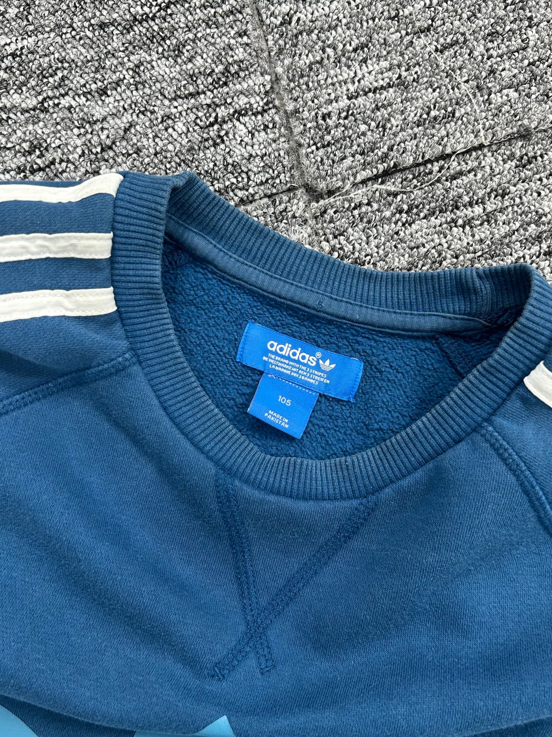 아디다스 빅파이어버드 블루 맨투맨 XL 상품이미지5