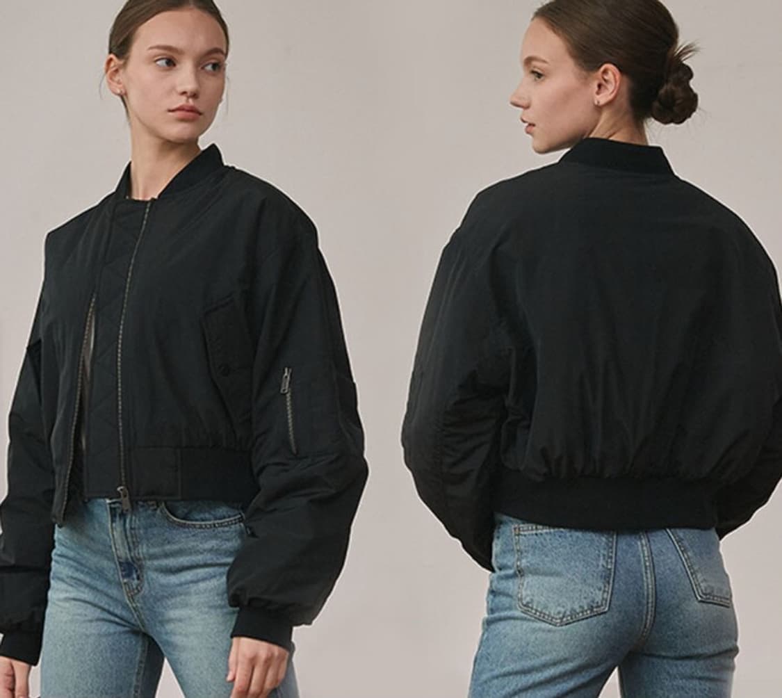 M) 새상품 하시에 HACIE 구스다운 봄버 자켓 블랙 상품이미지7