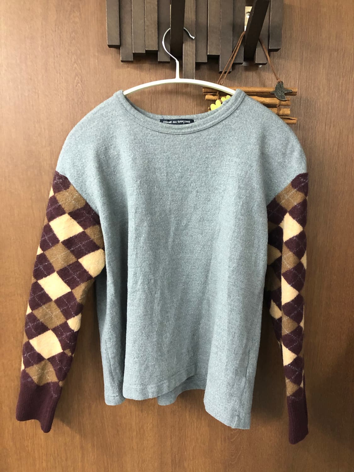 Comme des garcons homme 아가일 니트 m 상품이미지1