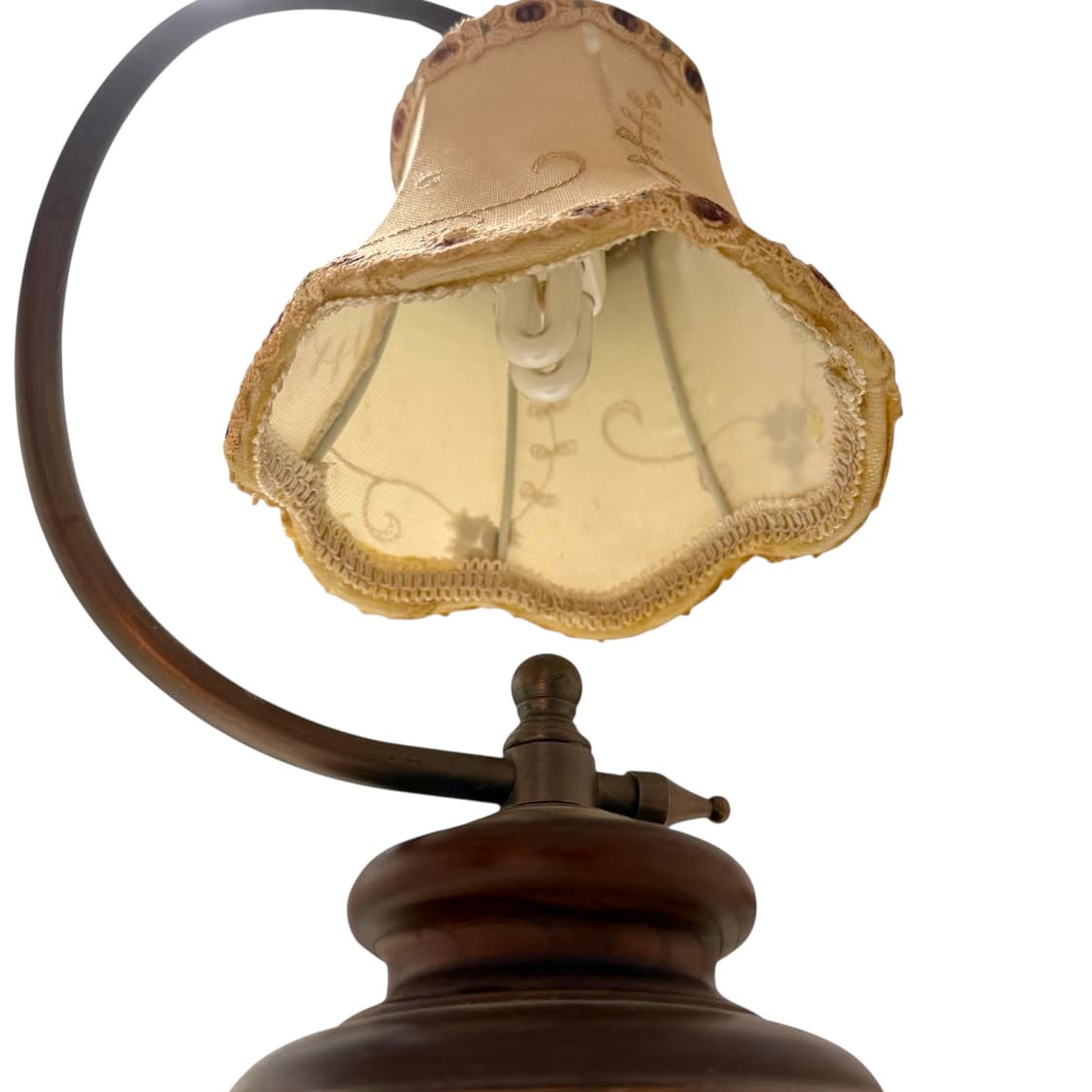 80s 코티지코어 플로럴 패브릭 테이블 램프 상품이미지4