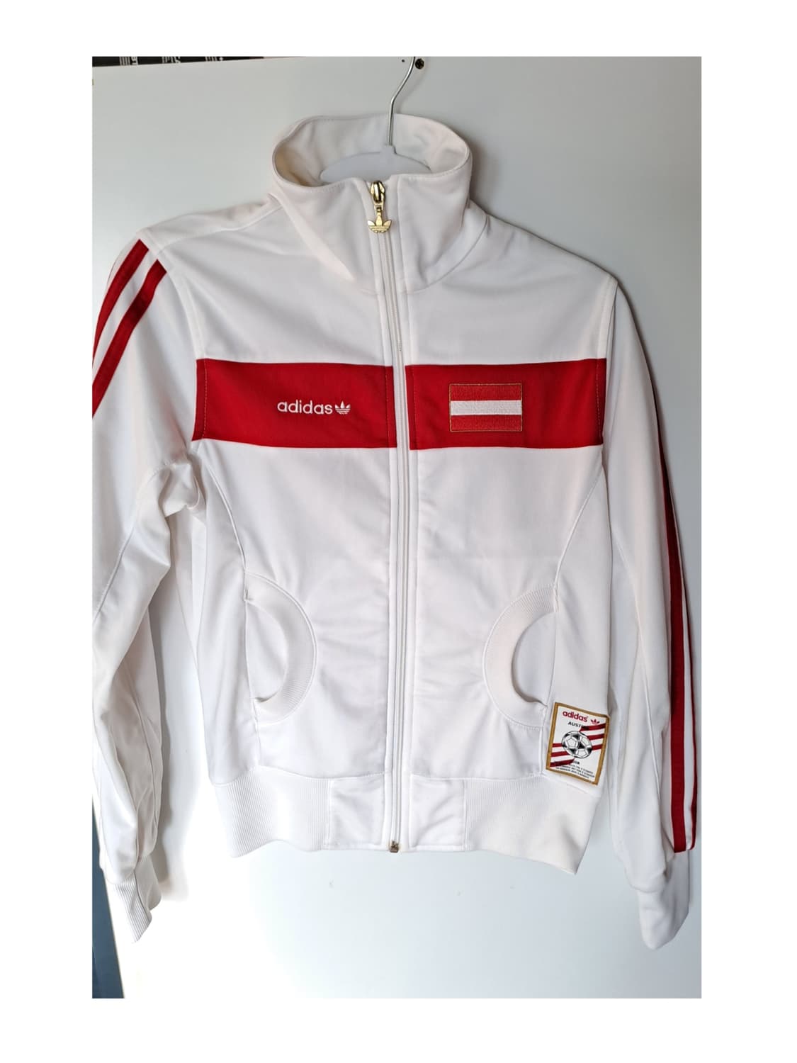 아디다스 오스트레일리아 호주 트랙탑 흰빨 져지 상품이미지1